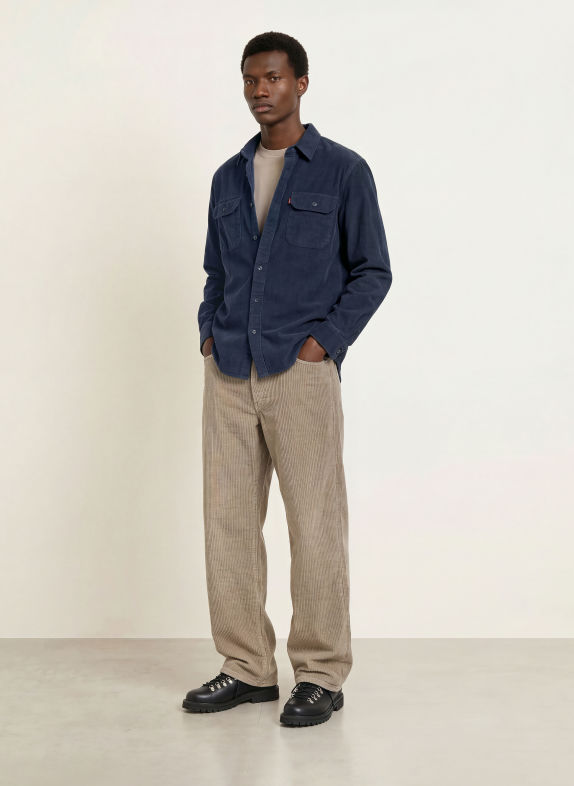 Levi's® Kordová košile s volným střihem TMAVĚ MODRÁ