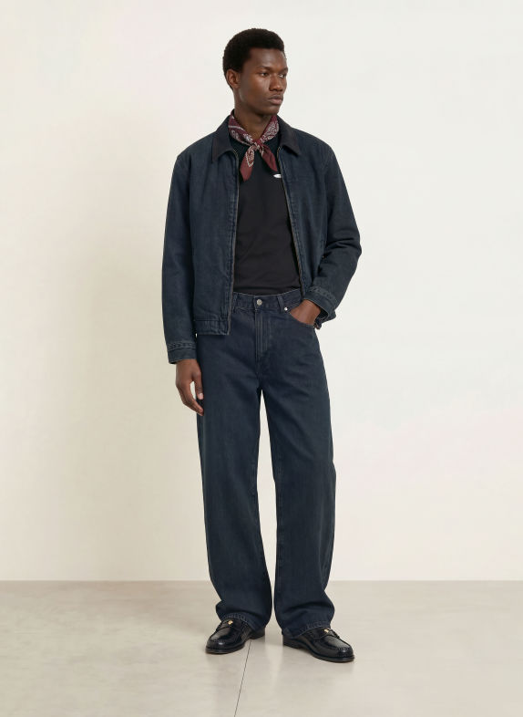 Levi's® Džínová bunda CASTRO z kombinace materiálů TMAVĚ MODRÁ