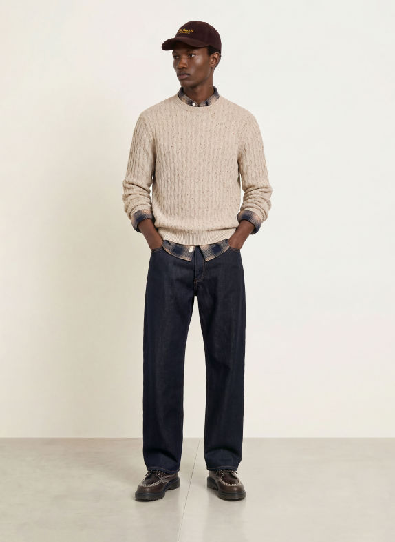 Levi's® PRESIDIO Sweater BEIGE / DARK YELLOW / DARK BLUE