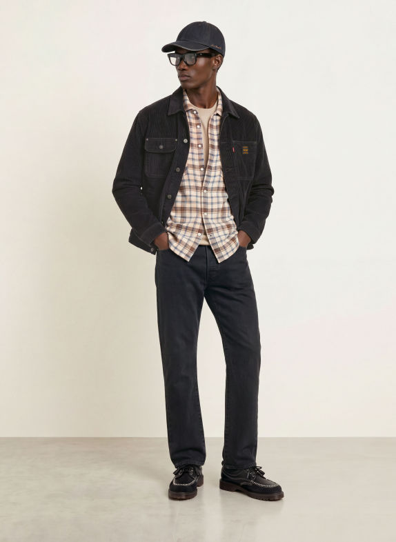 Levi's® Corduroy-overjacket SUNRISE TRUCKER ZWART