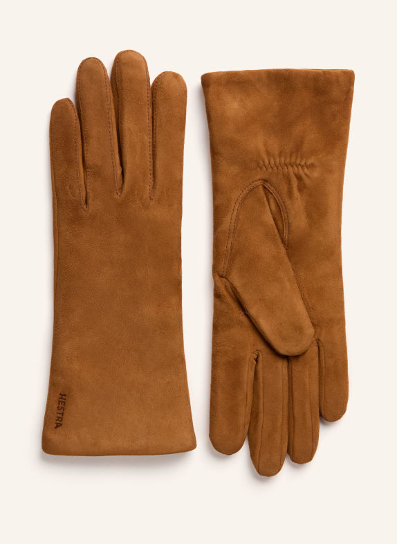HESTRA Lederhandschuhe ELISABETH COGNAC