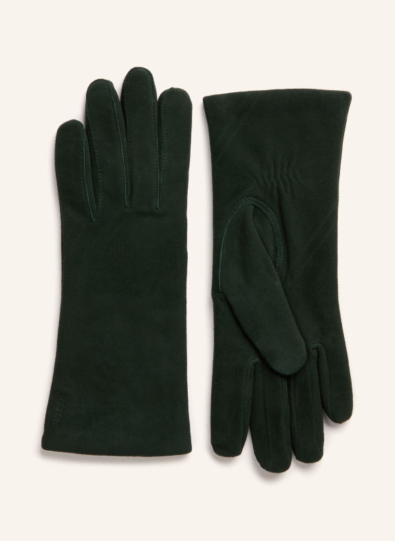 HESTRA Lederhandschuhe ELISABETH DUNKELGRÜN