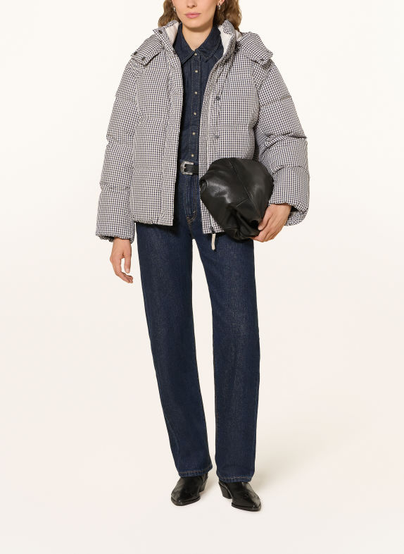 Levi's® Daunenjacke TATE BUBBLE mit abnehmbarer Kapuze DUNKELBLAU / CREME