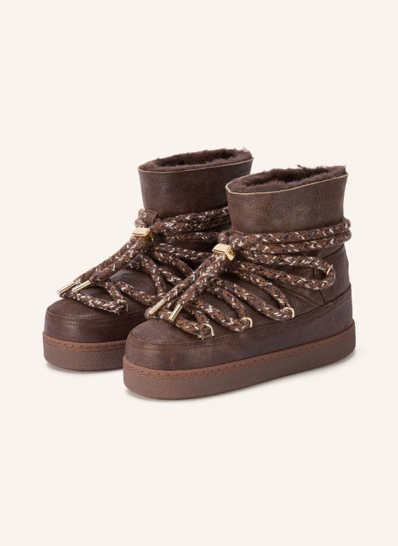 INUIKII VINTAGE Boots DARK BROWN / GOLD