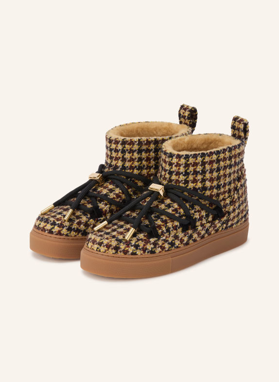 INUIKII Boots PLAID LOW BEIGE / MARRON / NOIR