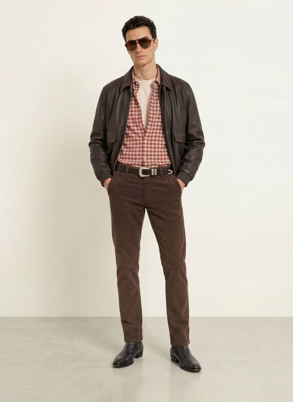 JACOB COHEN Chino BOBBY Slim Fit DUNKELBRAUN