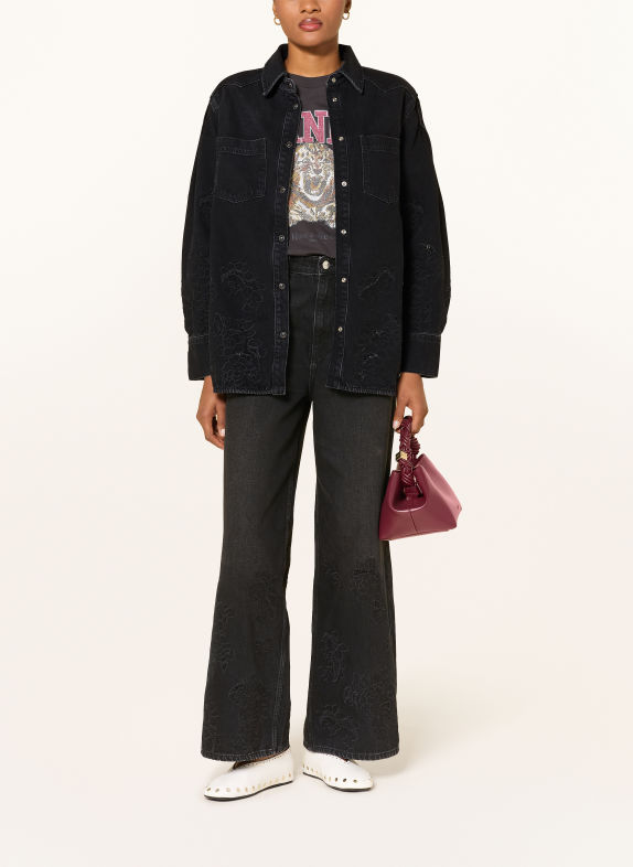 GANNI Jeans-Overjacket 055 BLACK WASHED