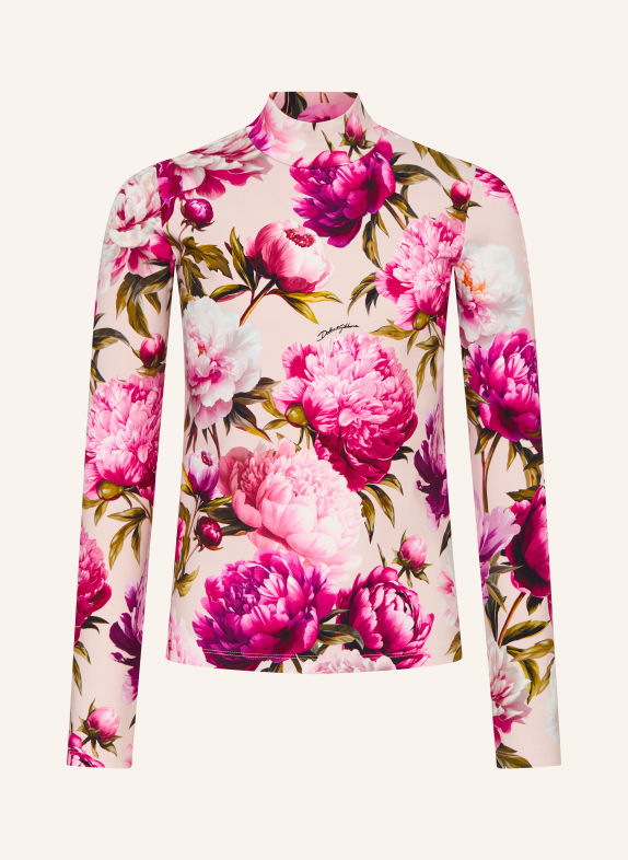 DOLCE & GABBANA Long-sleeve shirt BEIGE / FUCHSIA / PINK