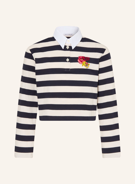 DOLCE & GABBANA Jersey polo shirt DARK BLUE / WHITE