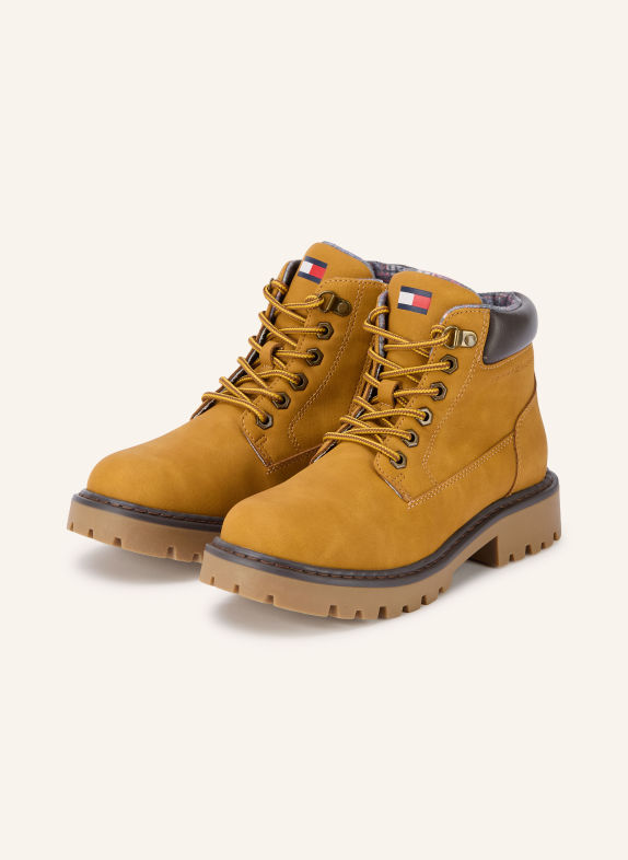 TOMMY HILFIGER Veterboots COGNAC / MARRON FONCÉ