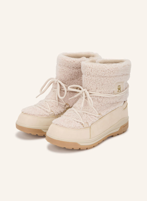 TOMMY HILFIGER Støvler med teddypels BEIGE