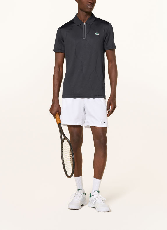LACOSTE Funktions-Poloshirt Slim Fit SCHWARZ