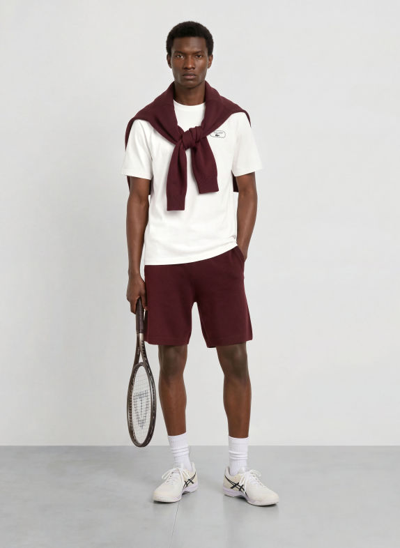 LACOSTE T-shirt WHITE / BLACK
