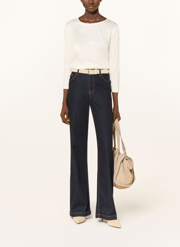 JOOP! TAMINA-shirt in gemengde stof met 3/4-mouwen WIT