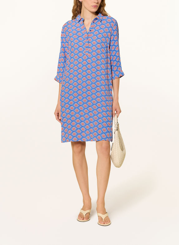 Smith & Soul Hemdblusenkleid mit 3/4-Arm BLAU / DUNKELORANGE