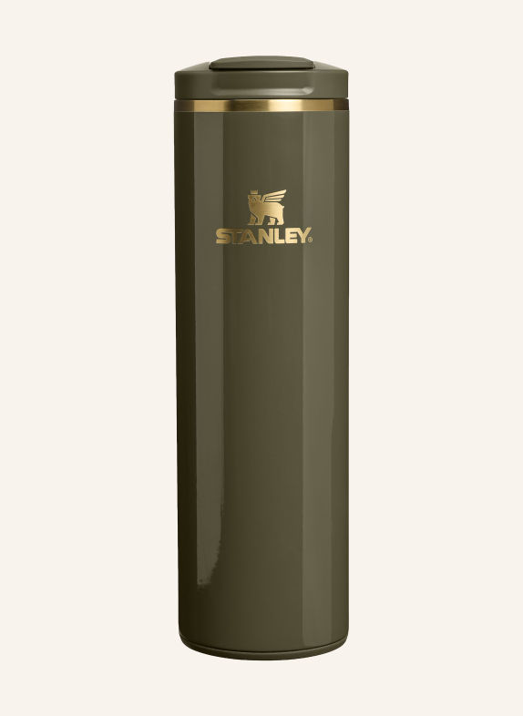 STANLEY Termosmugg THE TRANSIT FLIPTOP KHAKI / GULD