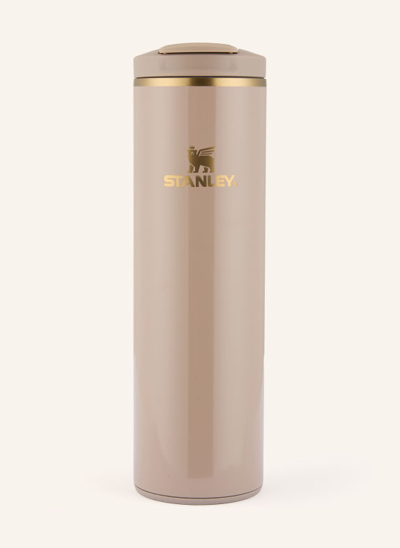STANLEY Termosmugg THE TRANSIT FLIPTOP TAUPE / GULD