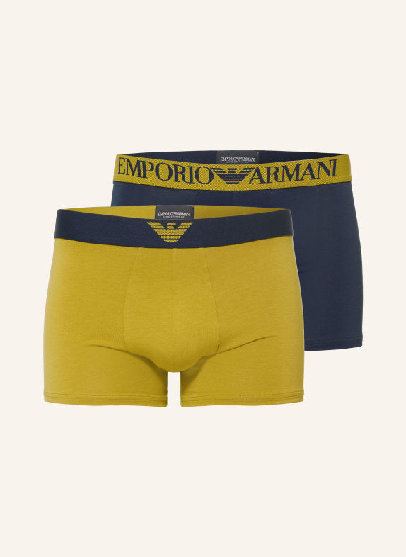 EMPORIO ARMANI 2er-Pack Boxershorts OLIV / DUNKELBLAU
