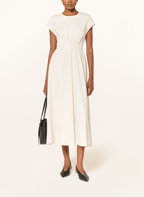 EMPORIO ARMANI Kleid mit Glitzergarn CREME / SILBER