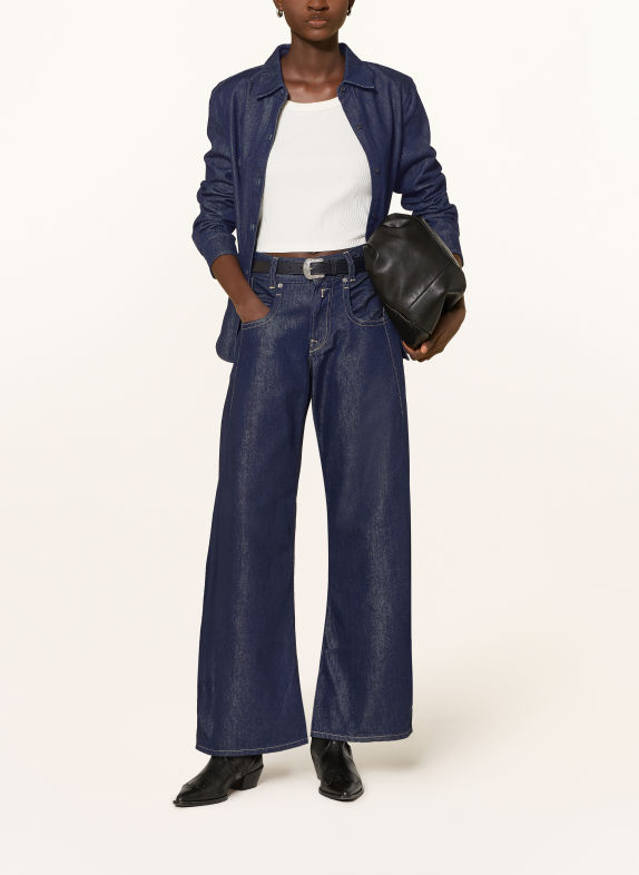 REPLAY Jeansy typu barrel HALLEBE C007 DARK BLUE