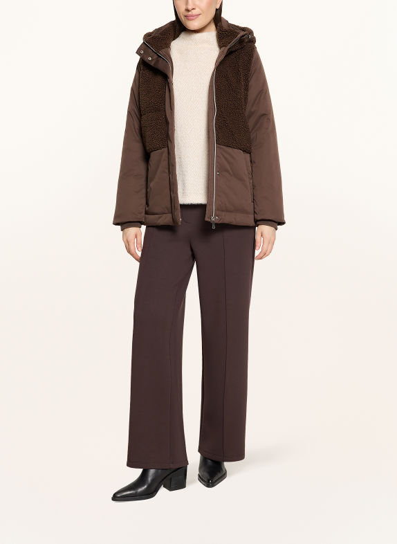 CARTOON Jacket made of a mix of materials DARK BROWN