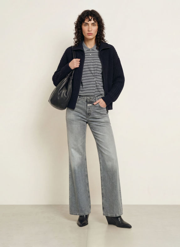 CLOSED Jeansy wide leg GILLAN MGY MID GREY