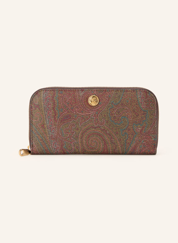 ETRO Geldbörse ARNICA BRAUN / PETROL
