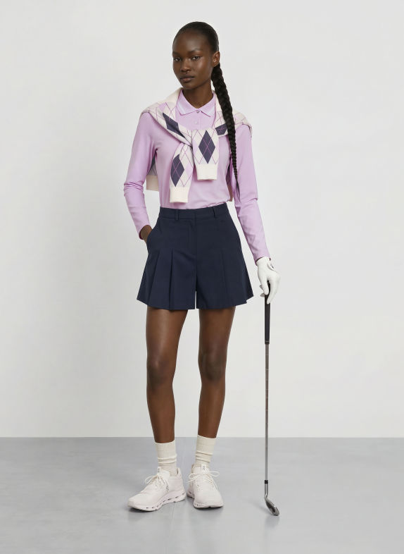 RÖHNISCH Piqué-Poloshirt HELLLILA / WEISS