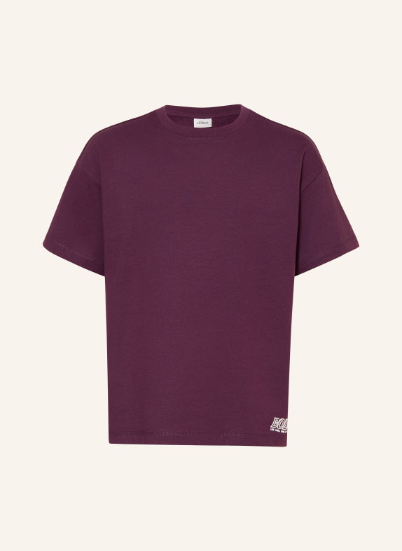 s.Oliver RED T-Shirt LILA / WEISS / SCHWARZ