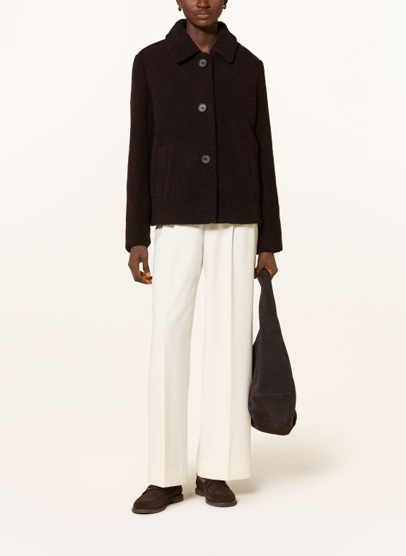 GIL BRET Blazer van teddybont MARRON FONCÉ