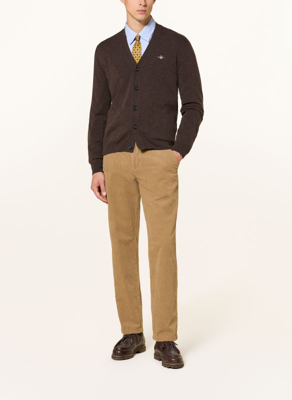GANT Strickjacke DUNKELBRAUN