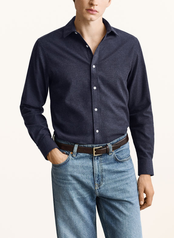GANT Regular-fit flannel shirt DARK BLUE
