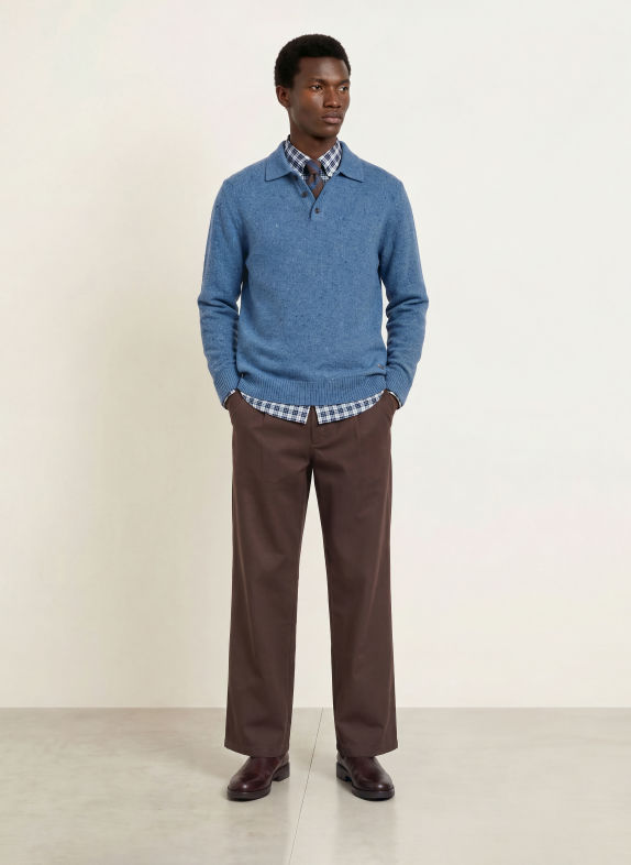 GANT Knit polo shirt BLUE