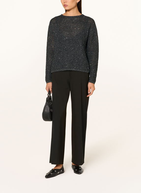 s.Oliver BLACK LABEL Trui met pailletten DONKERGRIJS