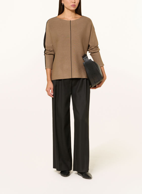 s.Oliver BLACK LABEL Alpaca Sweater LIGHT BROWN / BLACK