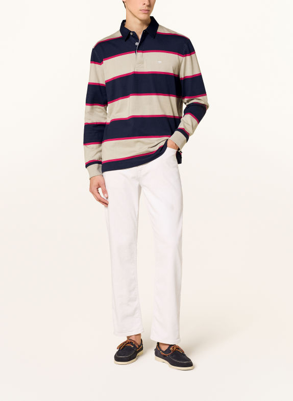 FYNCH-HATTON Rugbytrøje BEIGE / PINK / MØRKEBLÅ