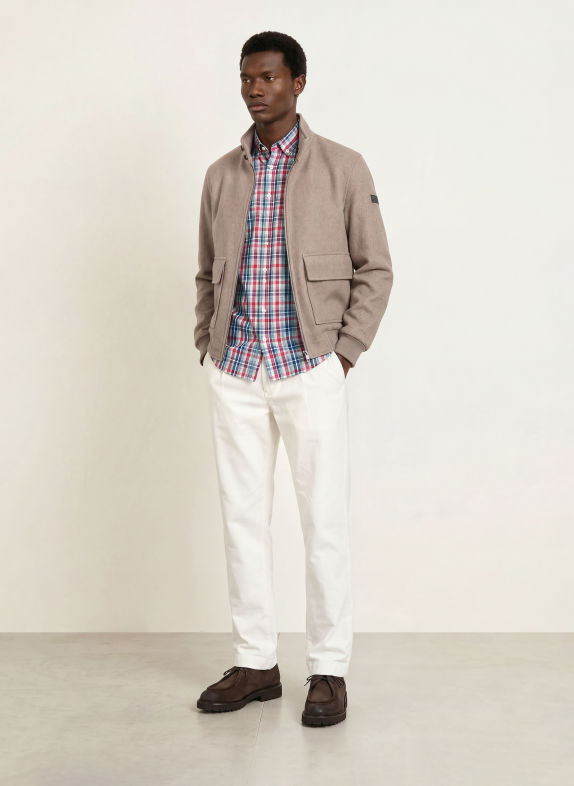 FYNCH-HATTON Hemd Regular Fit FUCHSIA / PETROL / DUNKELBLAU
