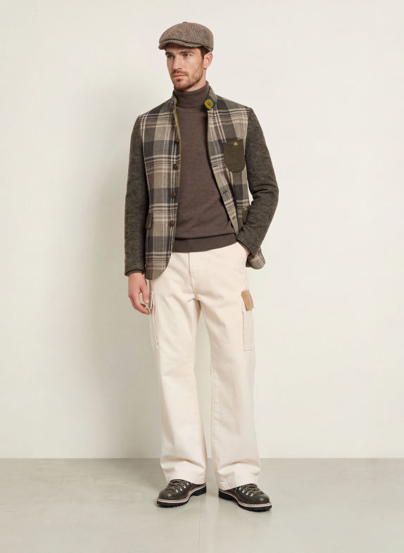 Luis Trenker Janker LUSANDRO MØRKEBRUN / BEIGE / KHAKI