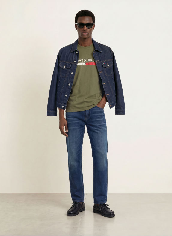 TOMMY JEANS T-Shirt GRÜN / ROT / WEISS
