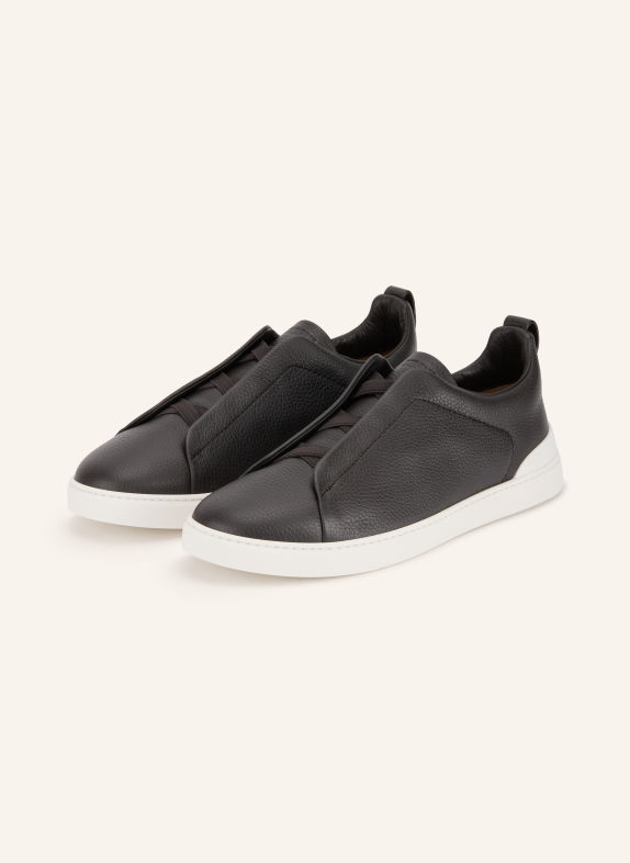 ZEGNA TRIPLE STITCH™ Slip-on sneakers DARK BROWN