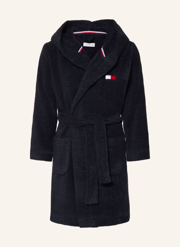 TOMMY HILFIGER Unisex-Bademantel HERITAGE DUNKELBLAU
