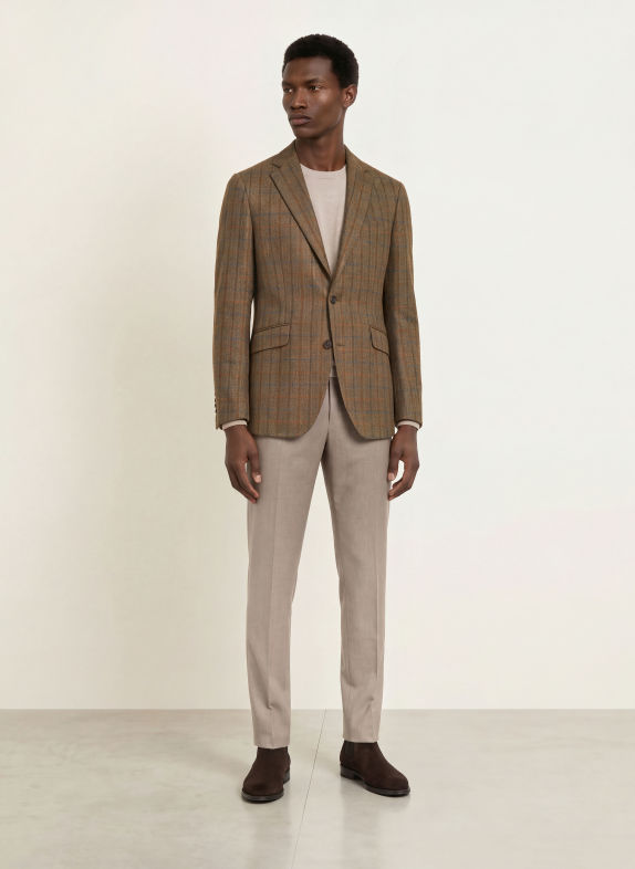 HACKETT LONDON Colbert TATTERSALL Extra Slim Fit DONKERGROEN / DONKERROOD / DONKERBLAUW