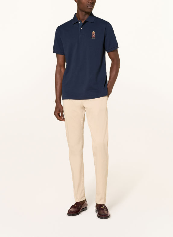 HACKETT LONDON Piqué-poloshirt HERITAGE HARRY Classic Fit DONKERBLAUW