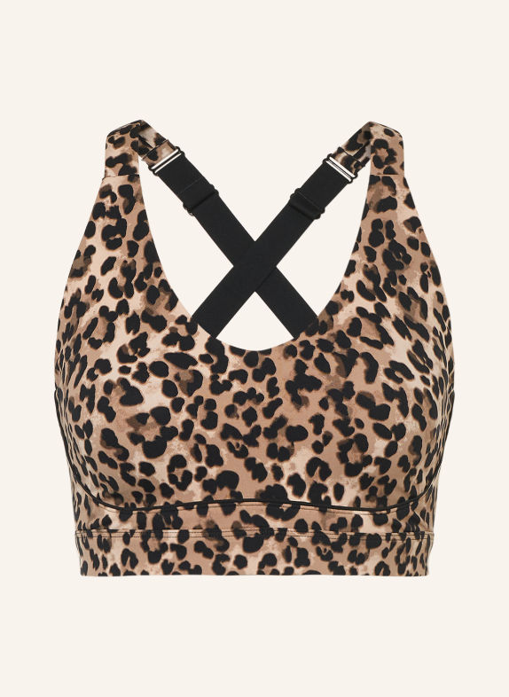 Sweaty Betty Sport-BH POWER PULSE TAUPE / BEIGE / SCHWARZ