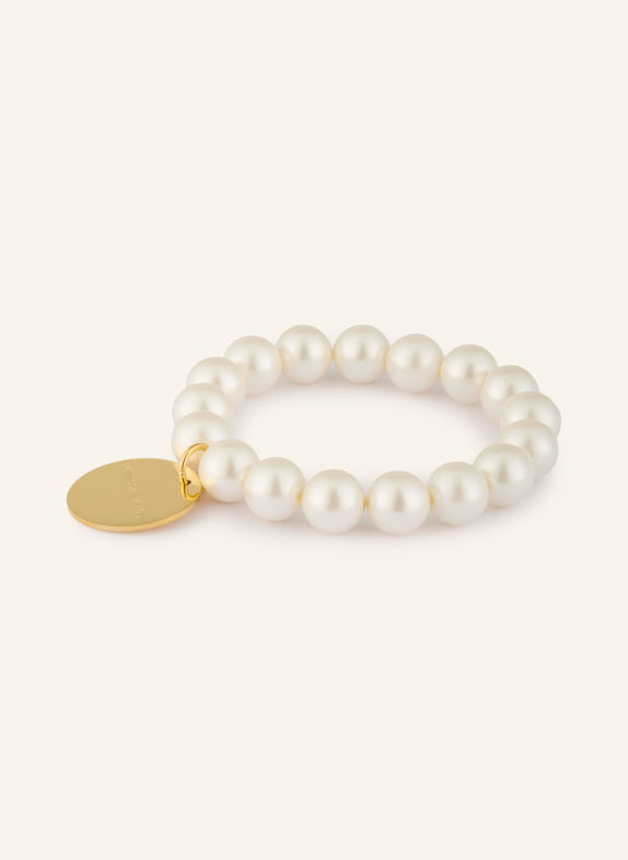 VANESSA BARONI MINI BEADS FLEX Bracelet GOLD / WHITE