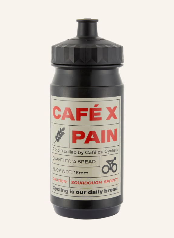 CAFÉ DU CYCLISTE Trinkflasche PAIN SCHWARZ / CREME / ROT