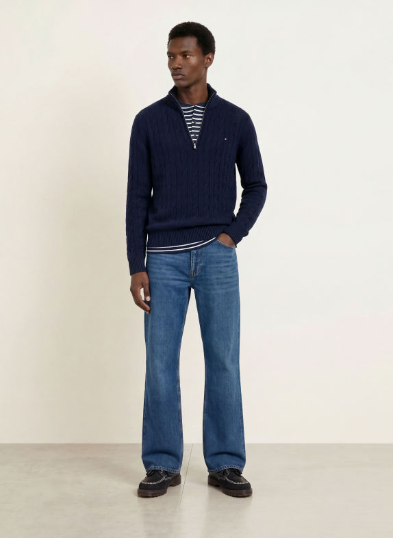 TOMMY HILFIGER Troyer DUNKELBLAU