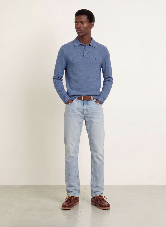 TOMMY HILFIGER Sweter NIEBIESKI