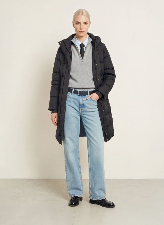 TOMMY HILFIGER Daunenmantel SCHWARZ