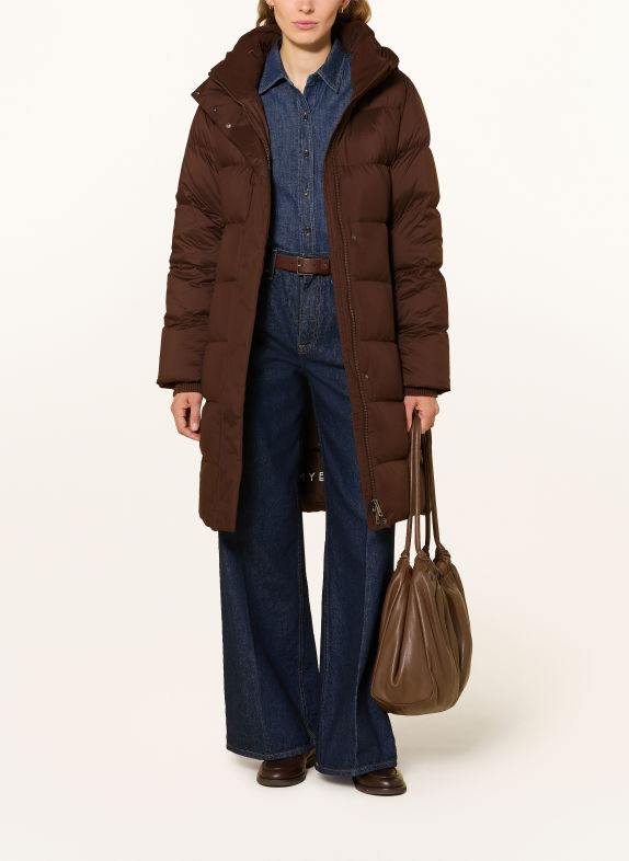 TOMMY HILFIGER Donsmantel MARRON FONCÉ